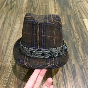 Brown Hat with Buttons